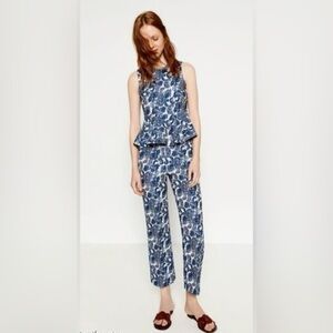 Zara Blue and White Paisley Matching set large